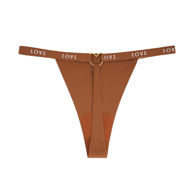 Ultracienkie bezszwowe stringi z literami dla kobiet Seksowne niewidoczne elastyczne niskie w pasie Szybkoschnąca oddychająca bielizna Miękkie wygodne niewidoczne majtki