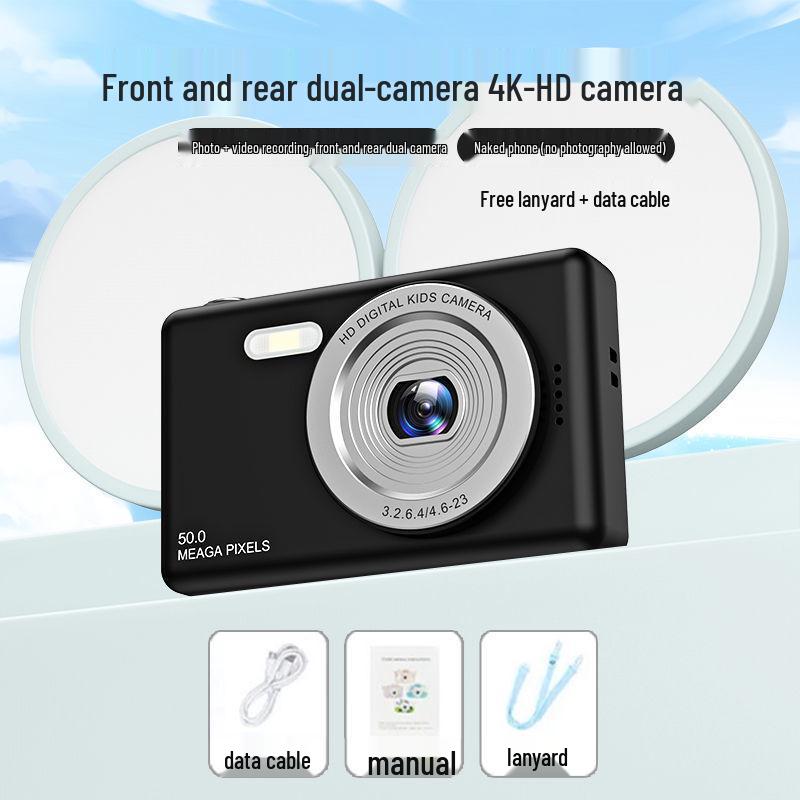 CCD Digital Camera for Students - High-Definition, Retro, Compact for Travel and Campus Use