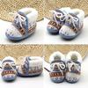 Baby First Walkers Winter Soft Soled Cotton Fabric Toddler Keep Warm Print Shoes