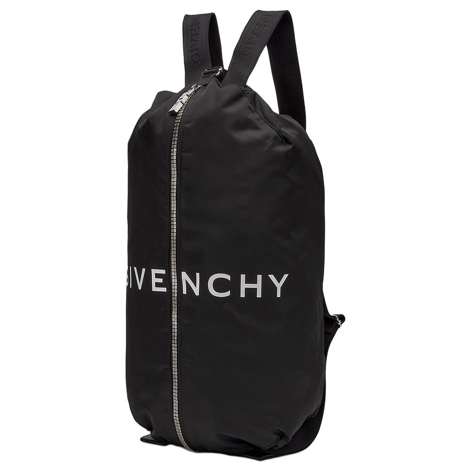 Givenchy 4G Logo Zipper Print Adjustable Canvas Shoulder Strap Nylon Fabric Backpack Large Men backpack Black BK50A8K1JE-001