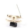 Great CHANEL Brooch COCO Mark bag gold Women B23C Used