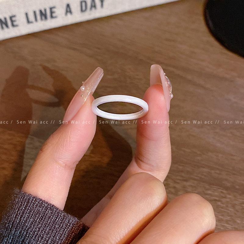 Design Plain Ring Ring Women's New Chinese Style Index Finger Ring National Style Jewelry