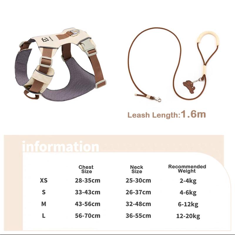 Pet Lightweight Harness Vest Harness for Small Medium Dogs Anti-Pull Puppy Walking Chest and Back For Dogs Outdoor Walking