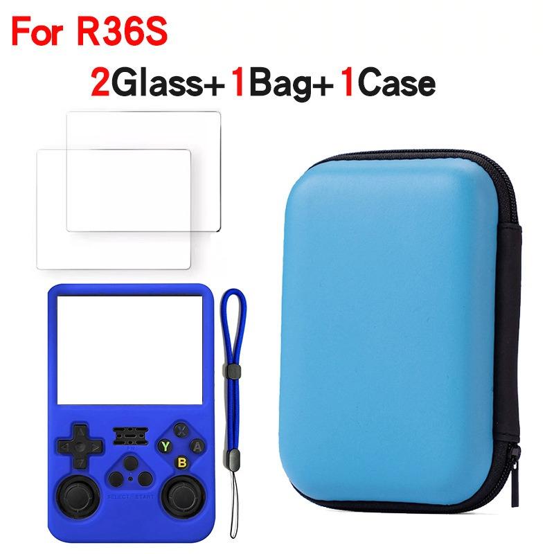 Hard EVA Shell Carrying Case Custom Fit R35S R36S Handheld Game Console Shockproof Protective Cover Organizer Pouch