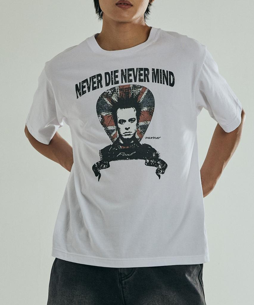 VONVAT Never Die Graphic Short Sleeve T-Shirt (White)