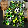 1PC Football Sports Art Blanket Warm Soft Luxury Gifts for Children Adults Suitable for Home Bed Sofa Travel Camping RV