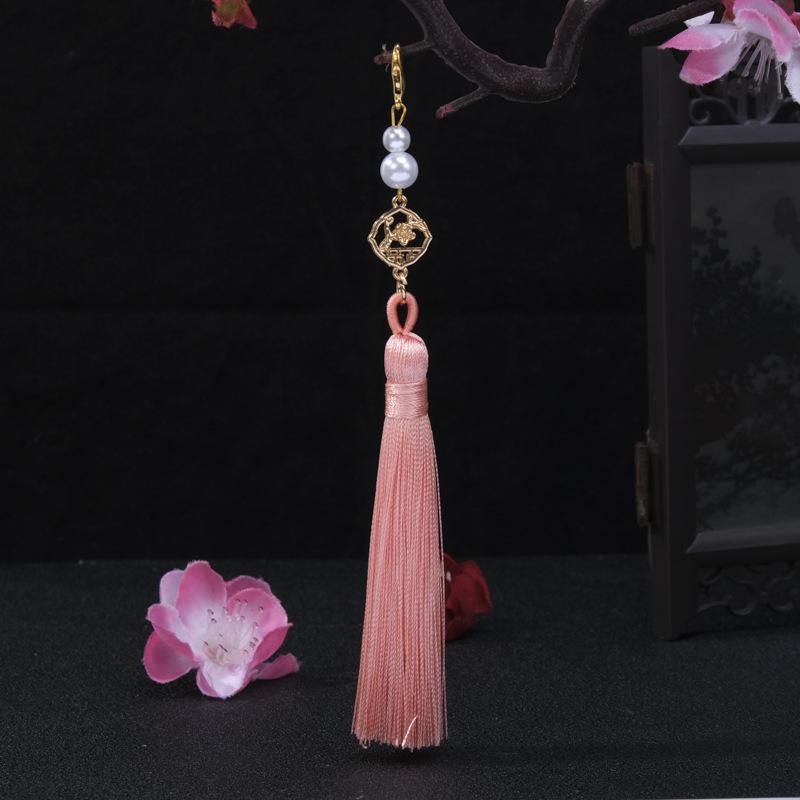 Traditional Plum Blossom Pearl Tassel Ornament for Clothing, Lanterns, Sachets, and Car Decor