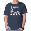 Unisex Crew Neck T-Shirt The Chickens Graphic Short Sleeve Casual Tee