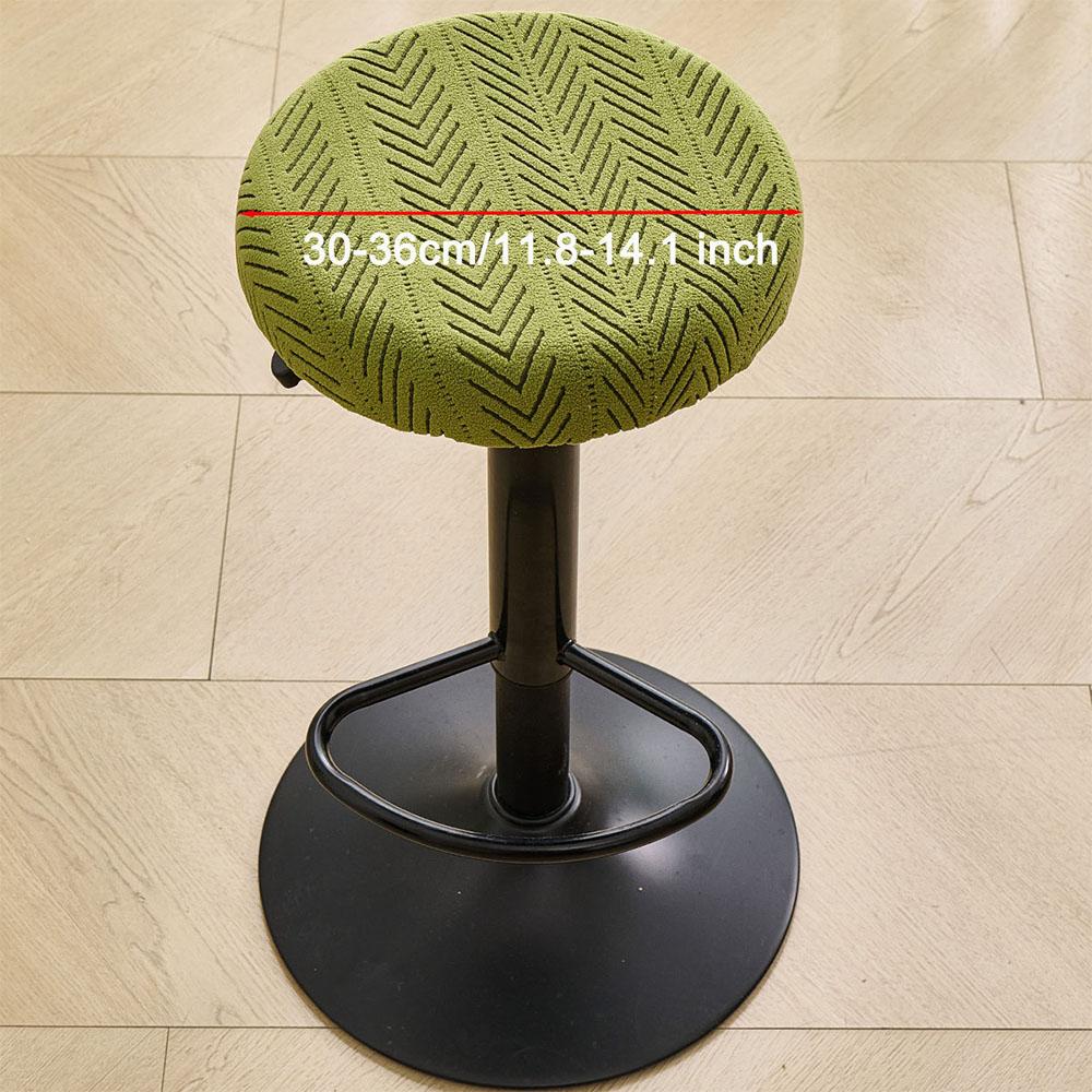 Elastic Diagonal Pattern Round Stool Cover Bar Seat Slipcovers Round Swivel Stool Seat Covers Round Bar Stool Covers Dustproof