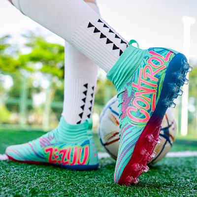 Homens Novos Chuteiras de Futebol FG Tênis Outdoor Qualidade Superior Confortáveis no Tornozelo Chuteiras de Futebol Masculinas Jogo da Sociedade Chuteiras de Futebol Rápidas