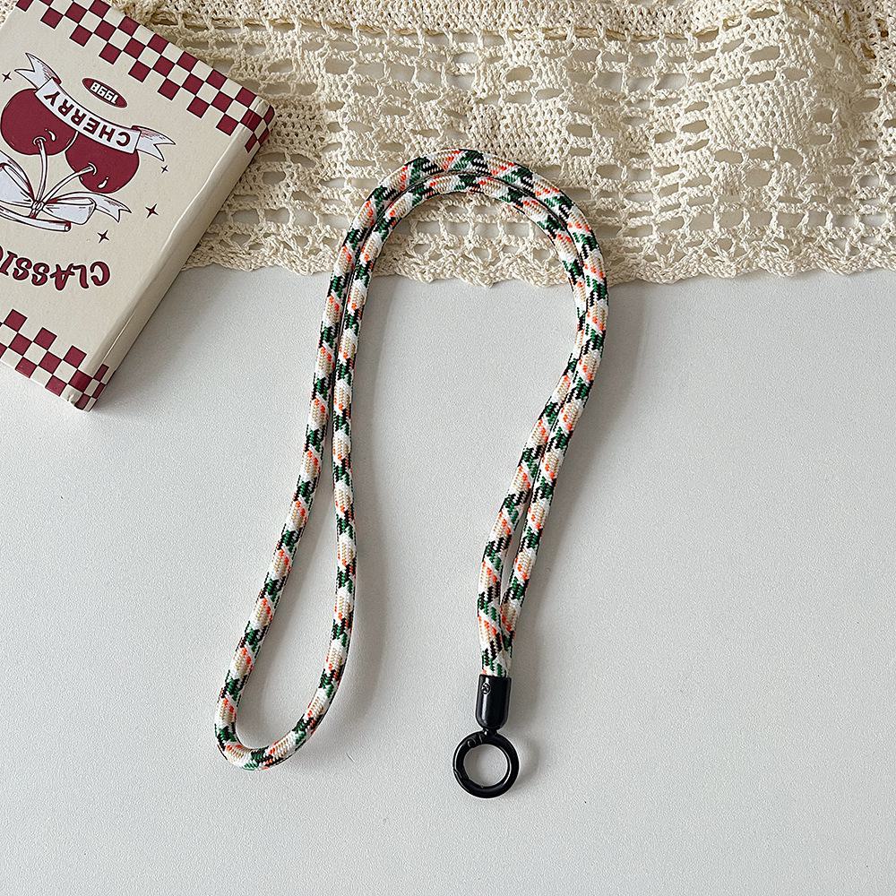 Exquisite handmade twist braided pendant for mobile phones and keys on lanyard wrist rope.