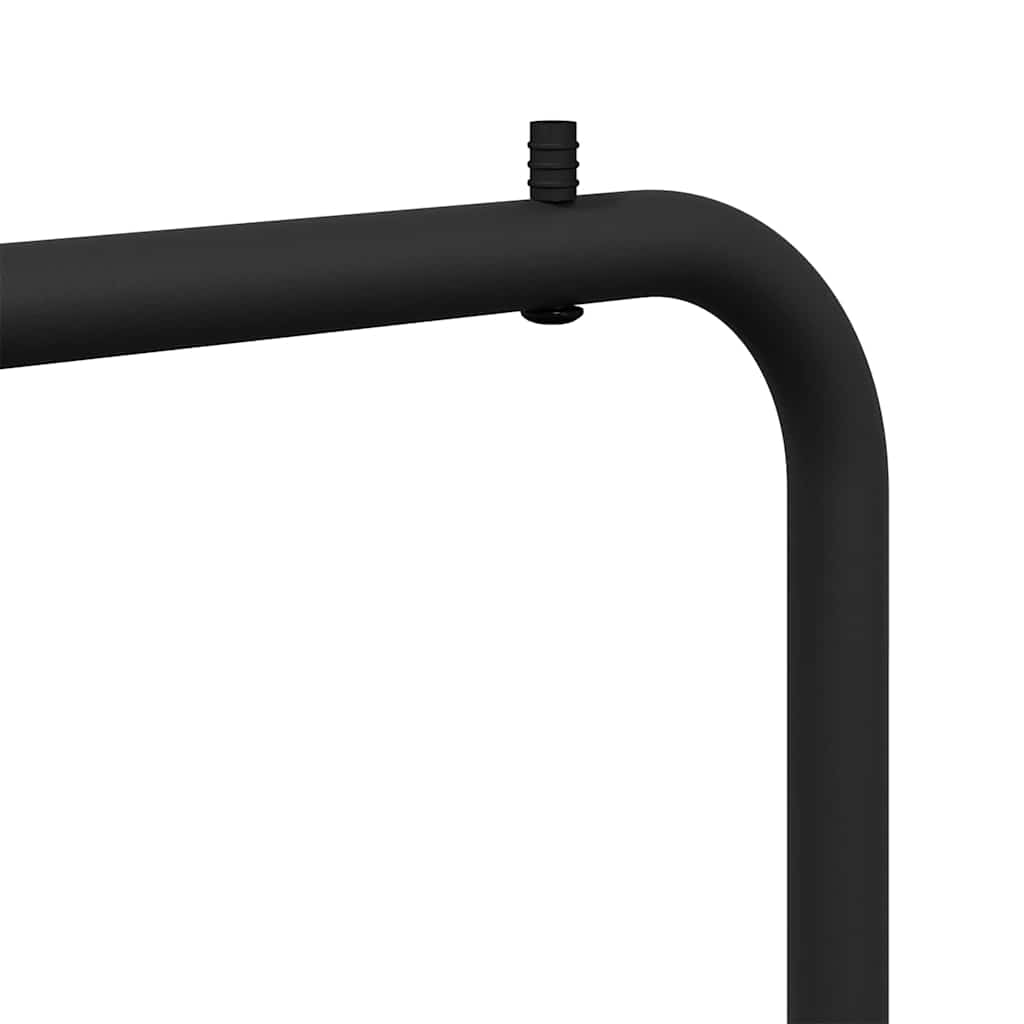 Black Clothes Stand with Storage 100 x 56 x 154 cm Steel