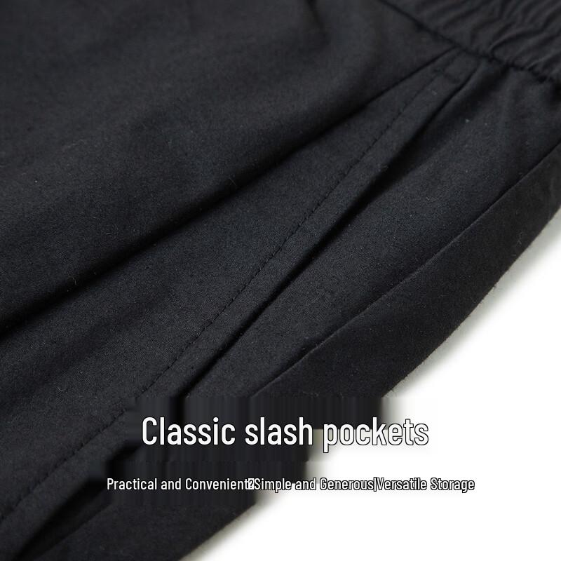 Luozi Herren Tussahseidenmischung Gerade Bein Freizeithose