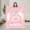 Asamimichaan Cute Asamimi  Blanket  Soft Warm Street Trend Plush Throw Blanket For Couch Bed Picnic Flannel Bedspread Bed Cover