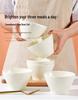 Set of 6 Cream-Colored 5-Inch Creative Rice and Soup Bowls - New Trendy Design