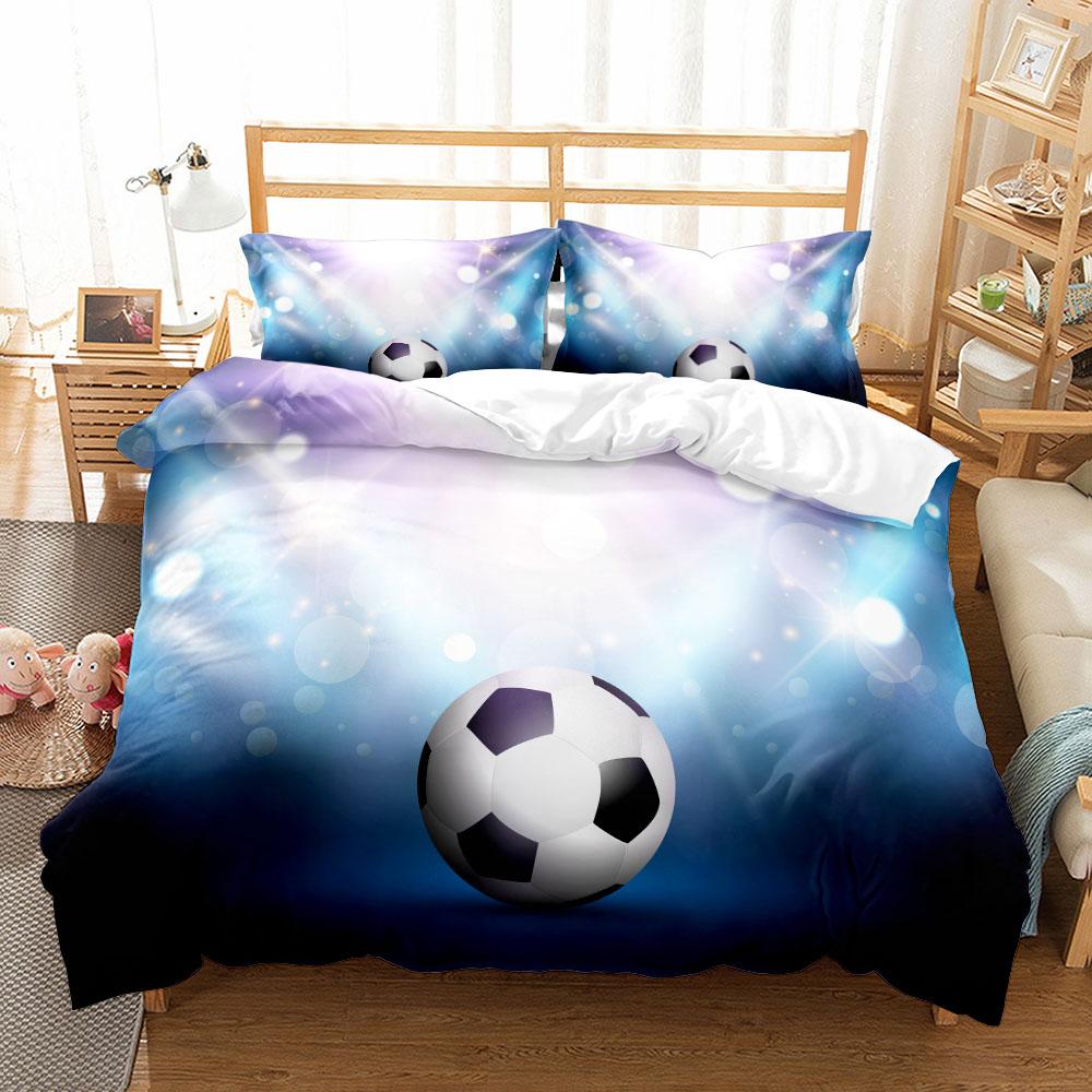 

Комплект постельного белья Passate Soccer Ball Duvet Cover King Queen Double Full Twin Single Size Boys EU single(135x200cm)