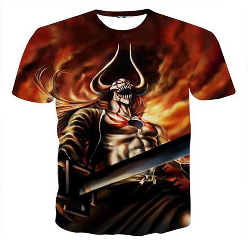 Fashion Attack on Titan 3D Printed T-Shirt, Anime Graphic Tee, Lightweight Polyester Breathable Casual Streetwear Clothes