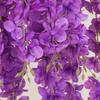 Artificial Wisteria Flower Garland: Violet Hanging Silk Vine for Weddings and Ceiling Decor