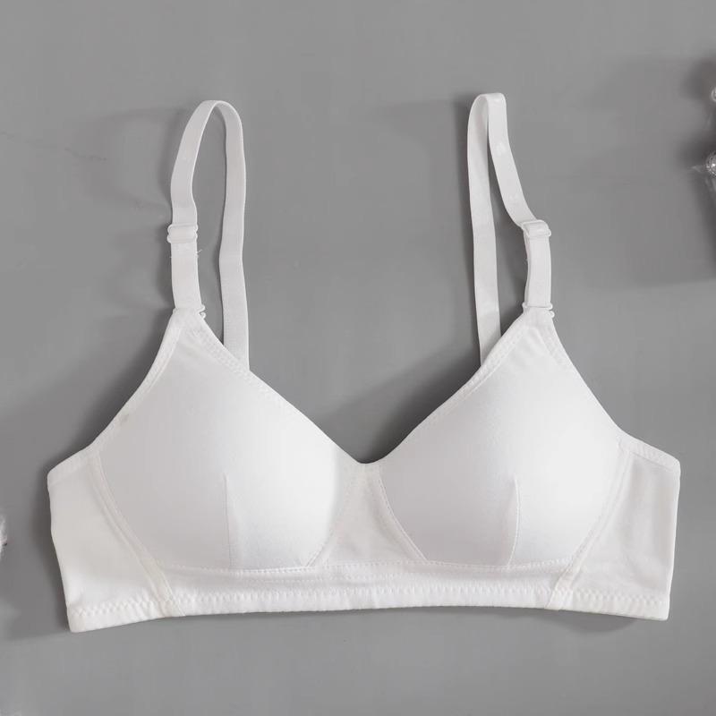 Teen Girls' Pure Cotton Push-up Bra for Small Busts - Thin Style, Cross-border Design