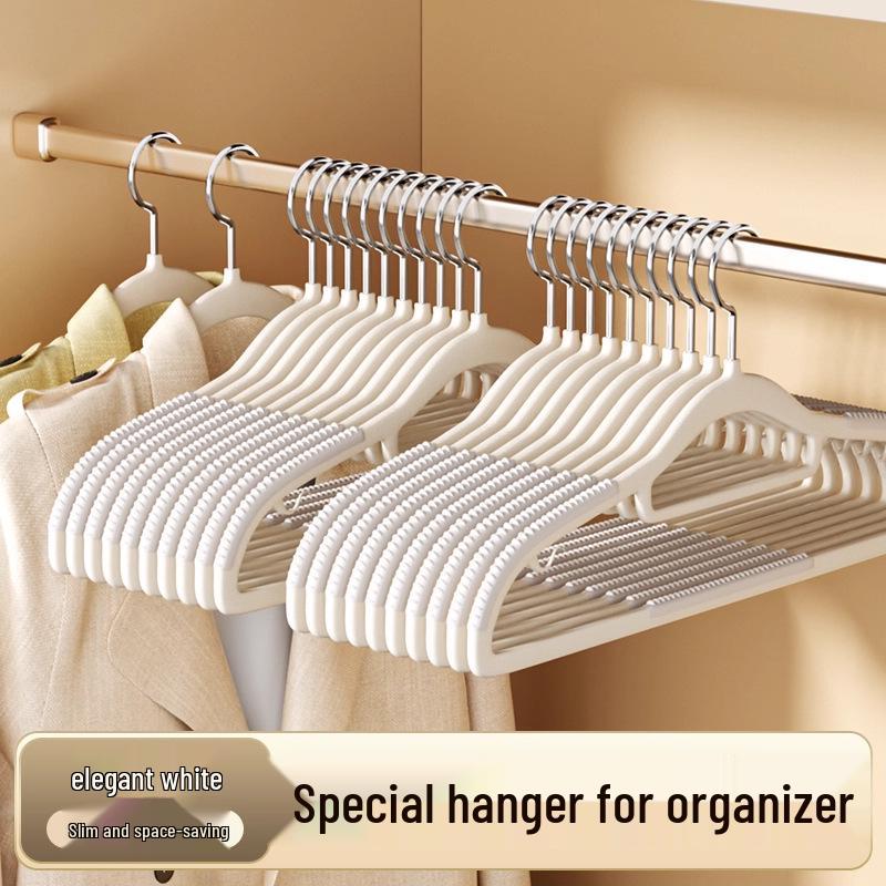 5-Pack Non-Slip Anti-Deform Shoulder Hangers: Seamless Thickened Clothes Rack & Closet Storage Solution