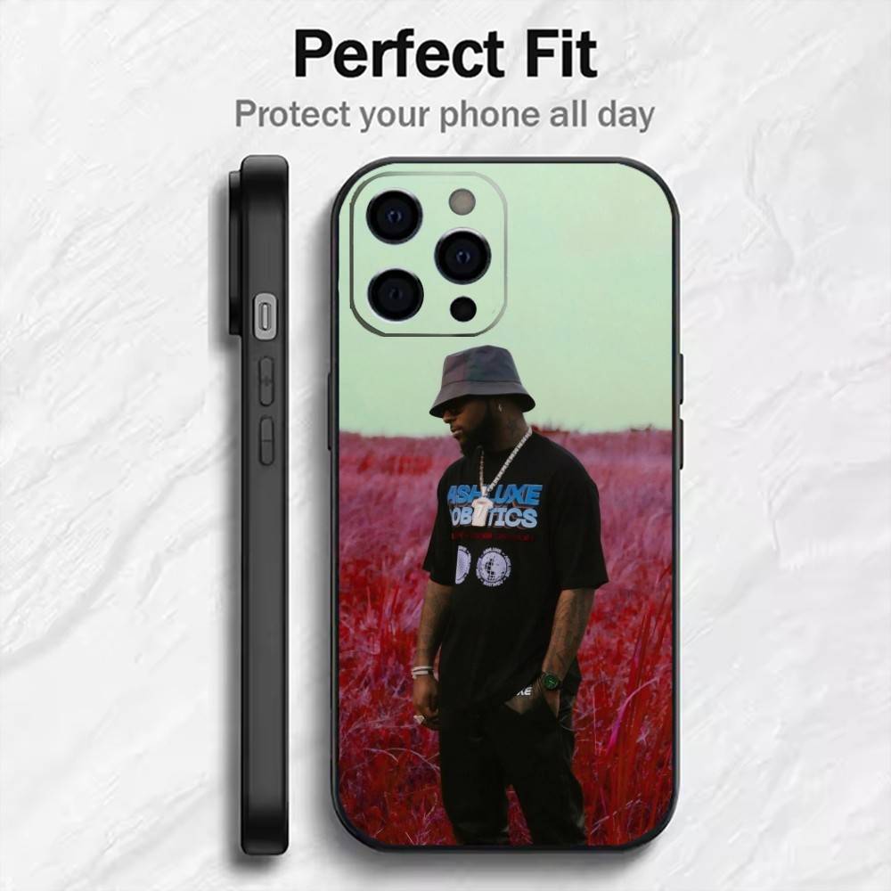 OBO D-David A-Adeleke-eeS Phone Case For iPhone17,16,15,14,13,12 Plus,Max Soft Silicone Black Cover
