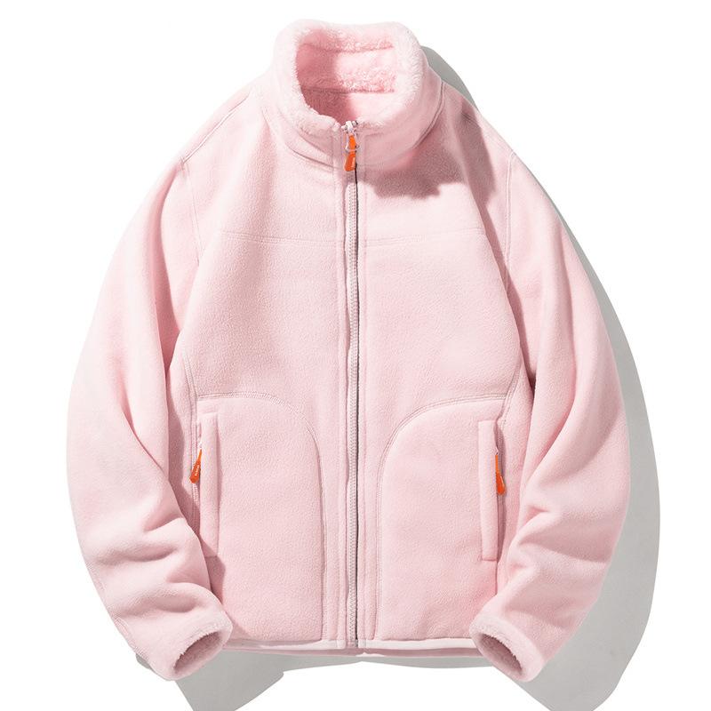 Double-sided Coral Velvet Double-sided Polar Fleece Jacket Autumn and Winter Outdoor Warm Thickened Cardigan Couple Sweatshirt