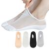 Women Mesh No Show Socks Non Slip Silicone Invisible Low Cut Thin Breathable Liner Socks for Flats Loafers Sneakers EU34-38
