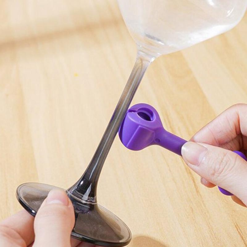 Molded Plastic Wine Glass Placement Aids with Split Ends for Kitchen Cabinets, Dining Storage and Beverage Stations