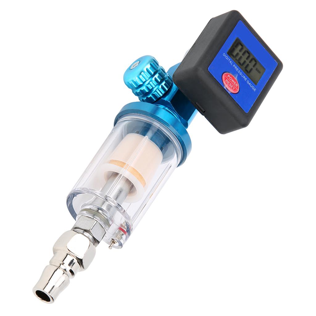 Digital Air Regulator Pressure Display Meter Water Trap Filter MF08 MF01 with Connector 14in Thread