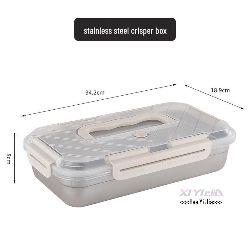 ZISIZ Stainless Steel Lunch & Storage Box with Handle