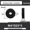 Aluminum Alloy Hand-Tightened Knurled Nut Adjustment Lock Gauge M3-M8