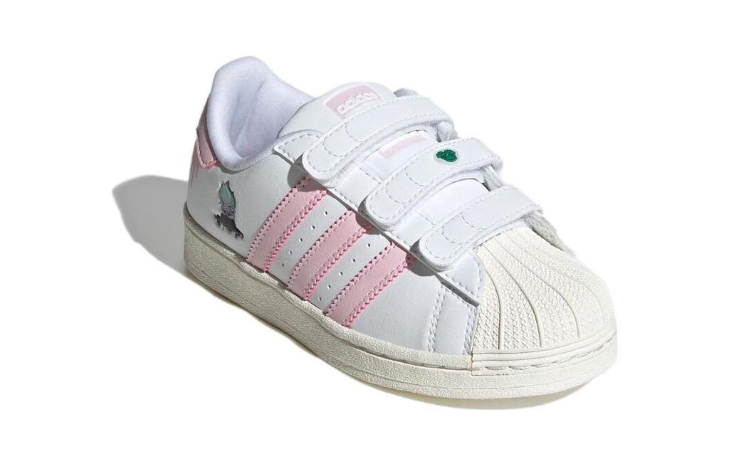 Adidas Originals SUPERSTAR Abrasion Resistant Low top Kids' Skateboarding Shoes Pink Children Aged 3 7 Years Old IE8250