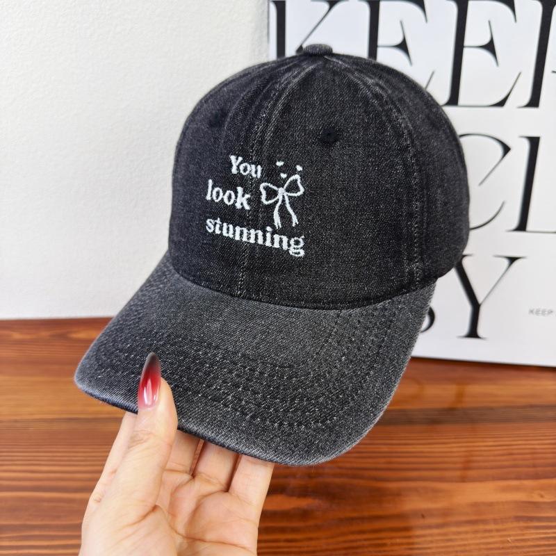New Baseball Cap Hats Women With Letter Embroidery Soft-Top Cap Fashion Versatile Trendy Dad Hat Casual Retro