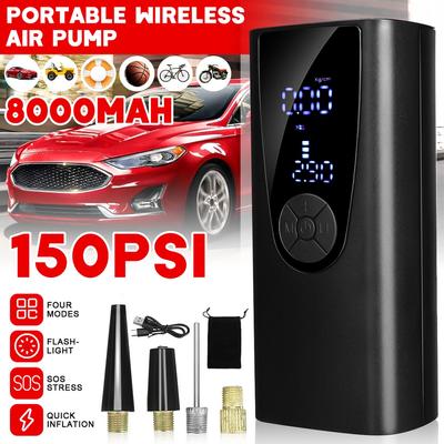 5V 22-60W Mini Portable Car Air Pump High Pressure Digital Inflator Wireless Car Air Compressor For Car Bicycle Motor Tyre Ball