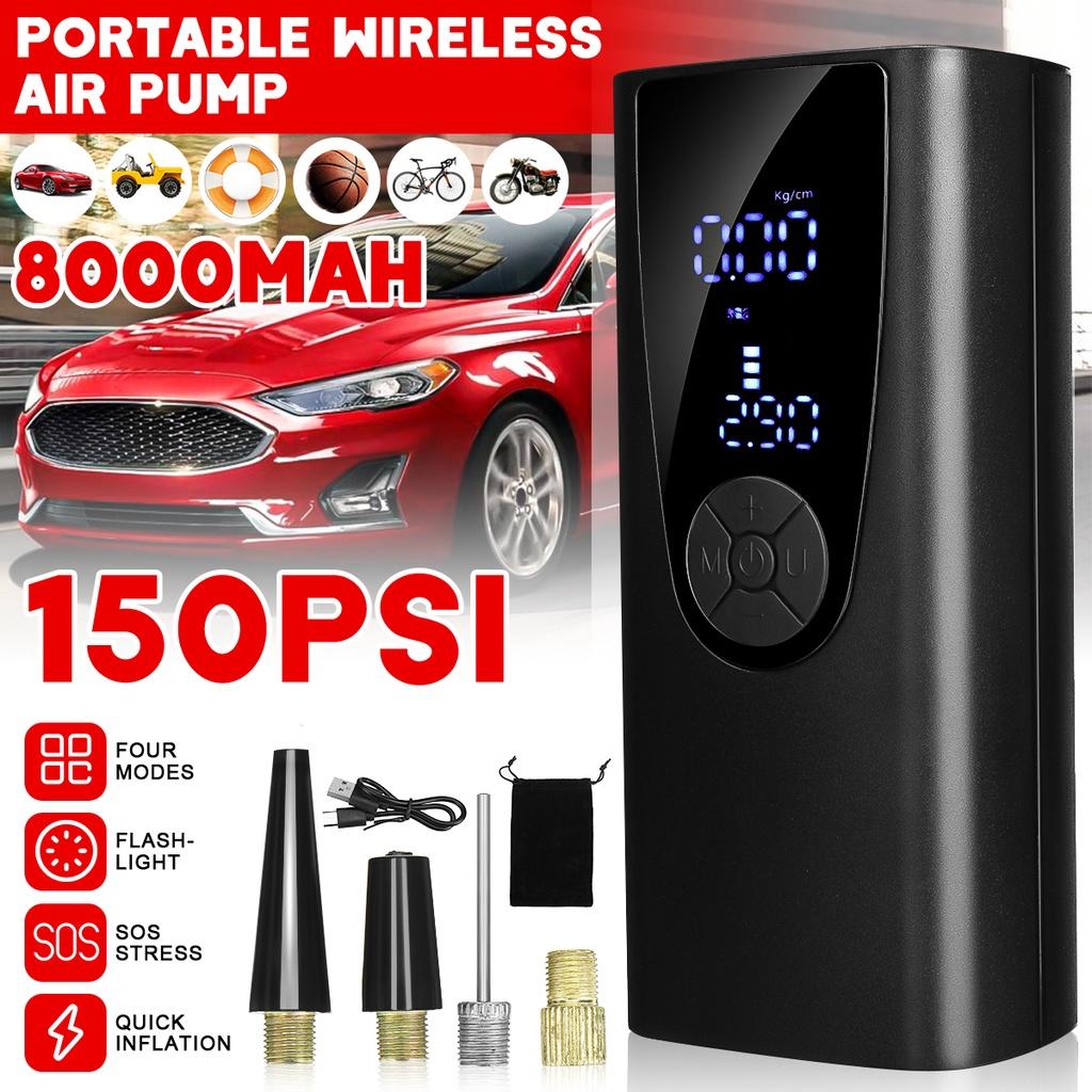 5V 22-60W Mini Portable Car Air Pump High Pressure Digital Inflator Wireless Car Air Compressor For Car Bicycle Motor Tyre Ball