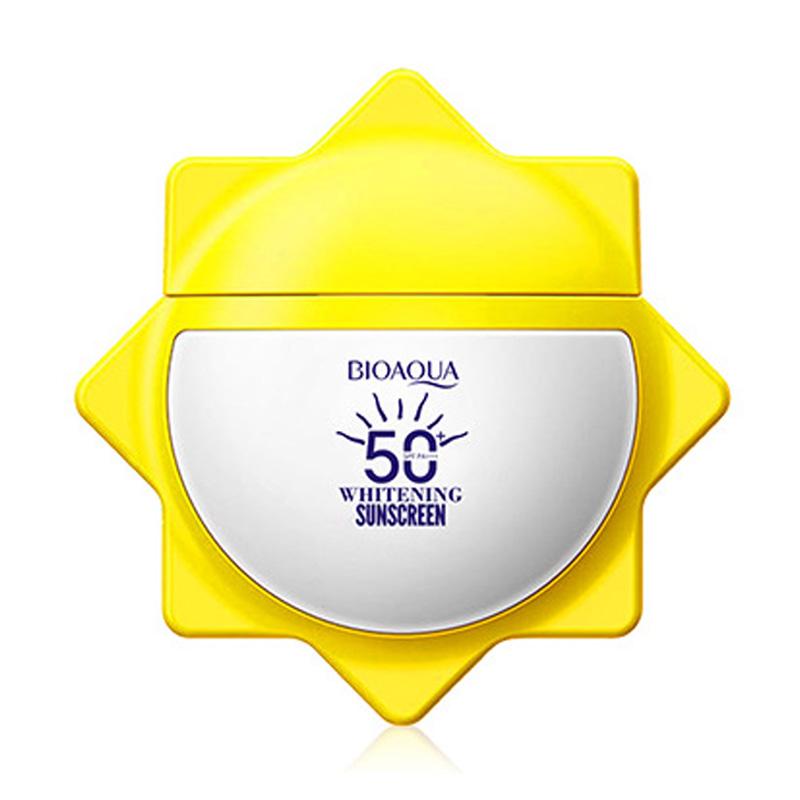 BIOAQUA SPF 50+ Cremă de protecție solară pentru față, corp, gât, blocant solar, protecție UV, hidratantă, iluminatoare, cremă de soare, protector solar