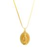 Retro Charm Trend Men Women Stainless Steel Hypoallergenic Plating Gold Virgin Mary Necklaces