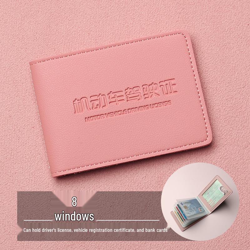Men's 2025 Style Two-in-One Motor Vehicle License Leather Cover and Card Holder