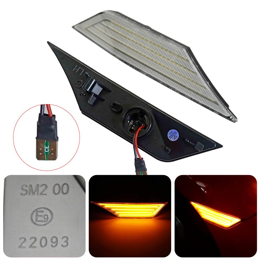 2Piece New Dynamic LED Side Marker Lamp Flowing Turn Signal Light For Honda Civic 10th Gen Sedan/Coupe/Hatchback 2016 2017 2018