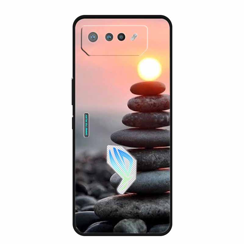 

For Asus ROG Phone 7 Case Flowers Silicone Soft Phone Back Cover Cases for Asus ROG Phone7 Fundas Shockproof Tiger Bumper Coque Asus ROG Phone 7