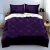 Purple Regal Pattern Design Bedding Duvet Cover Set Duvet Cover Pillowcases  (1*Duvet Cover 2*Pillowcases, without duvet insert)