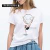 Elegant Ballet Print Short Sleeve T-shirt Women's Slim Fit Summer Top Modal Fabric Student Girl Fashion Polyester