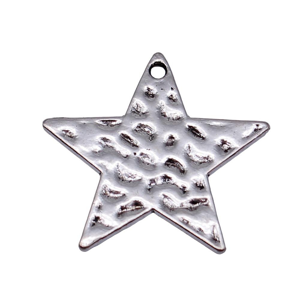 Five-Pointed Star Charms Multi Color Alloy Plain Pendants For Celestial Themed Jewelry