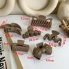 Popolare caffè nero beige fermaglio per capelli grande artiglio per capelli smerigliato fermagli per granchio forcine acriliche clip a forma di squalo geometrico