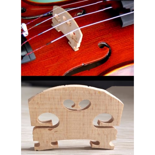 5-Piece Violin Bridge, Wood Bridge for Violin, Replacement Part for 4/4 Violins, for Beginners and Advanced Players