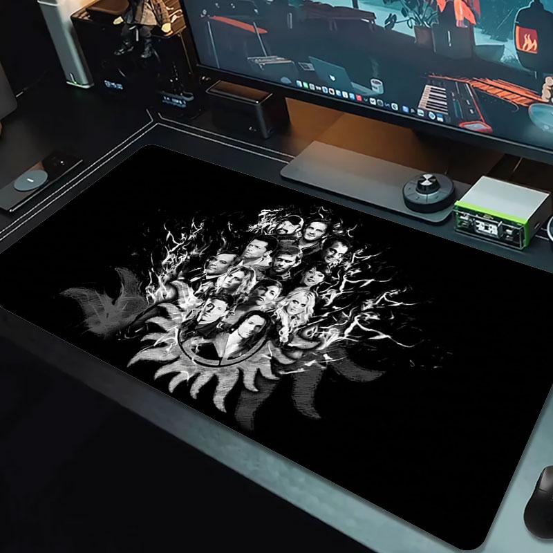 Supernatural Elements Large Size Mouse Pad Large Gaming Table Cushion Nonslip Laptop Tablet Big Mousepad Xxl Mat Mini Pc Playmat With Lock Edge