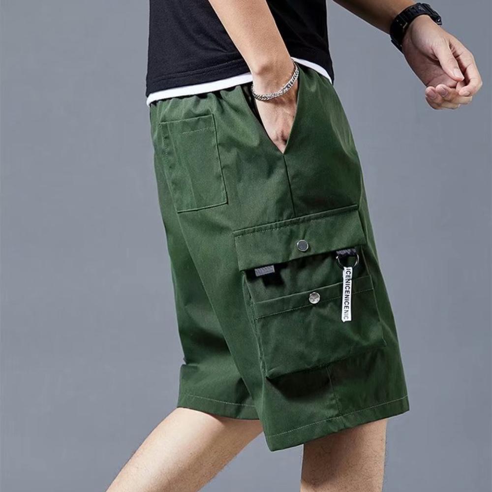 Men Shorts Outdoor Wear-Resistant Cargo Shorts Quick Dry Multi-pocket Plus Size Bottoms