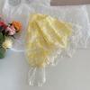Multicolor Lace Hair Scarf French Pastoral Style Crochet Triangle Headscarf  Spring Outing