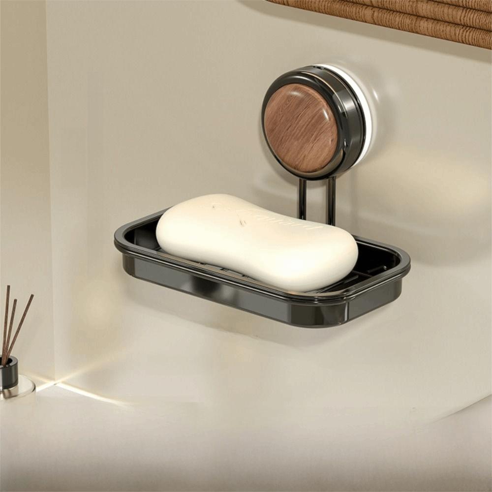 Detachable Suction Cup Soap Dish Non-Slip Wall Mounted Soap Rack No-Drill Soap Drain Box  Hotel