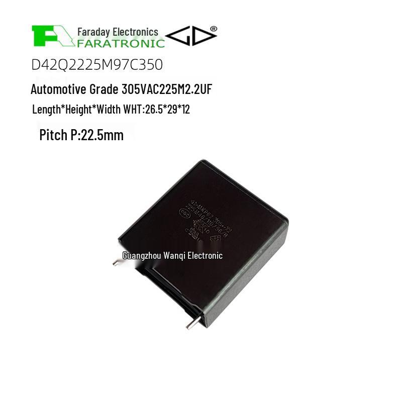 

D Series 2.2µF 305V Automotive Grade Safety Capacitor - Black Shell, Moisture-Proof